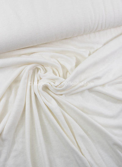 M. cloud white - stretchy knitted linen viscose mix