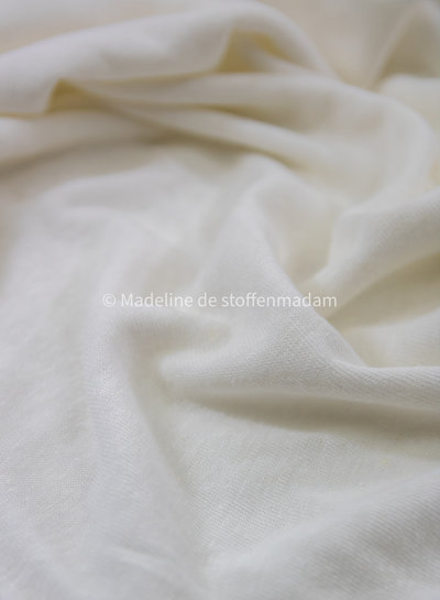 M. cloud white - stretchy knitted linen viscose mix