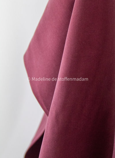 M. burgundy tencel twill