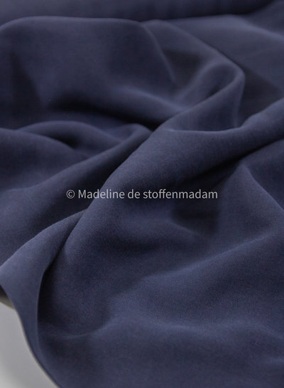M. sandwashed tencel twill - navy - geweven