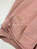 M. linen cotton mix double gauze / plain tetra - old pink 820