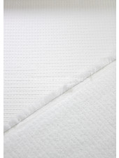 cloud white  - waffled cotton and terry - double face