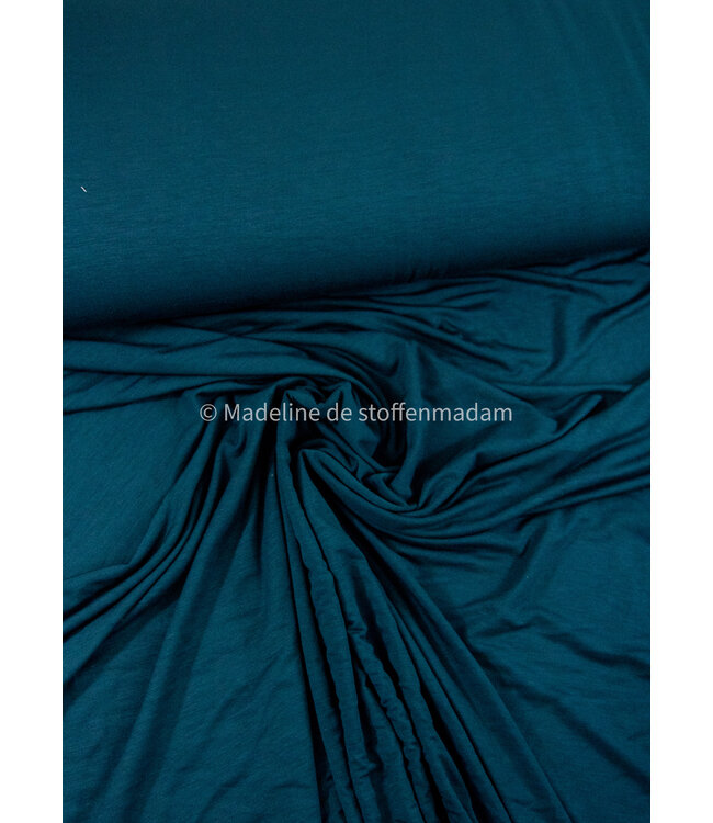 Madeline donker petrol -  bamboe tricot 200