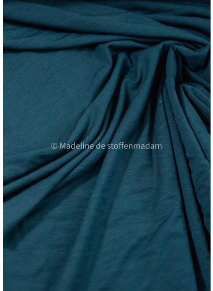Madeline donker petrol -  bamboe tricot 200