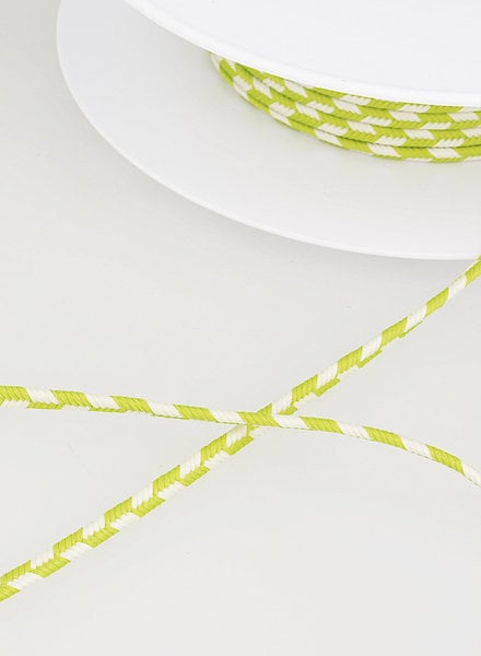 two tone  braided string - lemon 74