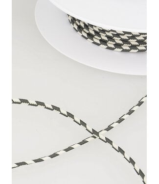 two tone  braided string - grey 38