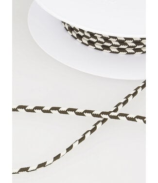 two tone  braided string - dark brown 60