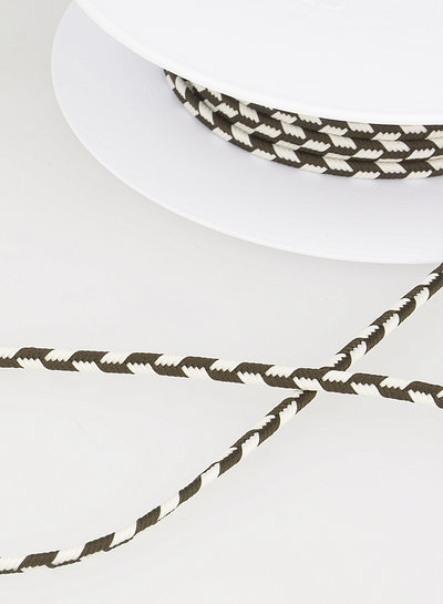 two tone  braided string - dark brown 60
