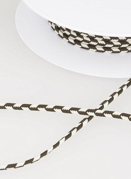 two tone  braided string - dark brown 60