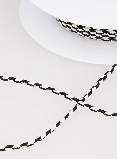 two tone  braided string - black 14