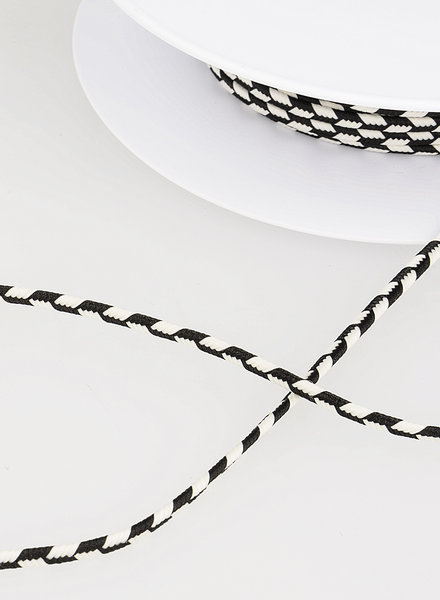 two tone  braided string - black 14