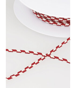 two tone  braided string - red 71