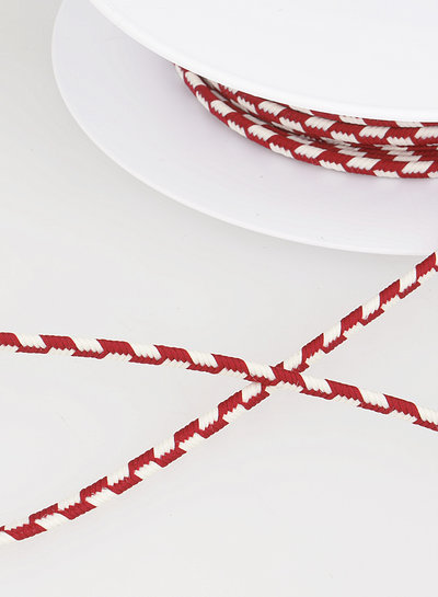 two tone  braided string - red 71