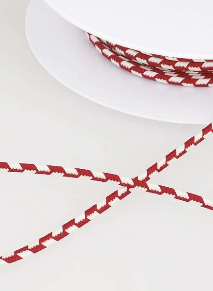 two tone  braided string - red 71