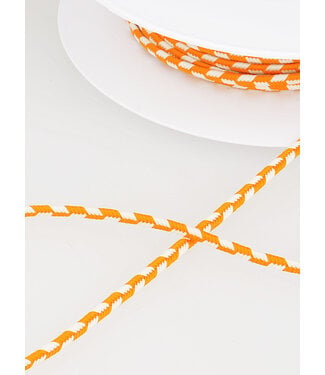 two tone  braided string - orange 83