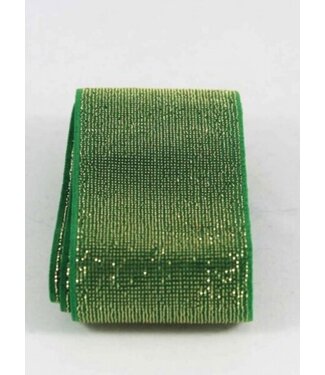 gold and green shiny - waist elastic 40 mm