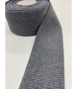 grey ribbed - waist elastic 60 mm