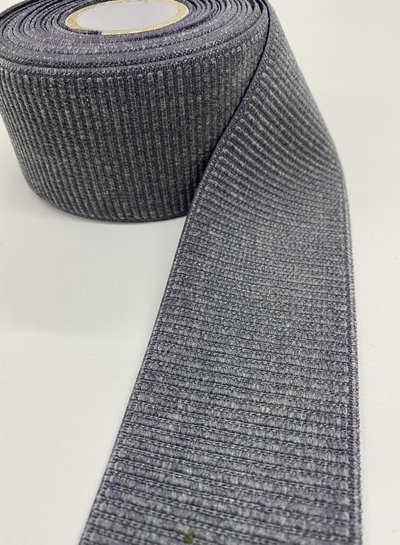 grey ribbed - waist elastic 60 mm