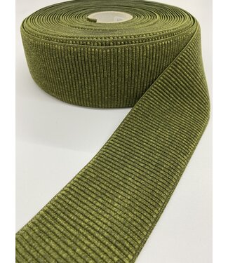 khaki ribbed - waist elastic 60 mm