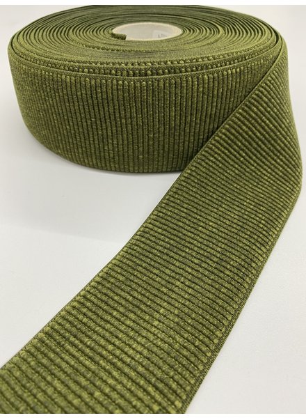khaki ribbed - waist elastic 60 mm