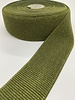 khaki ribbelboord taille elastiek 6cm