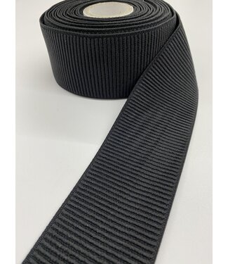 black ribbed - waist elastic 60 mm
