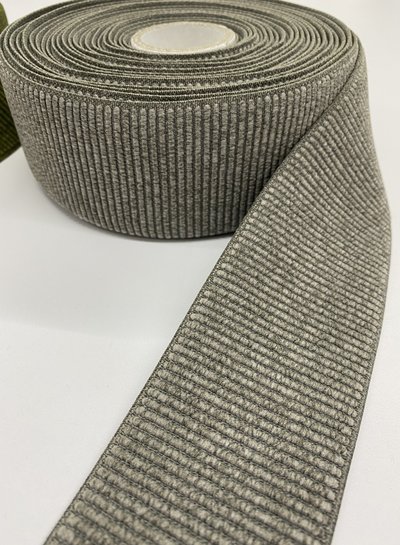 taupe ribbelboord taille elastiek 6cm