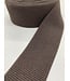donkerbruin ribbelboord taille elastiek 6cm