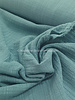 M. linen cotton mix double gauze / plain tetra - dusty blue