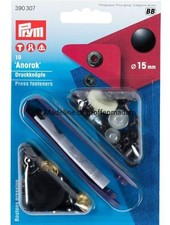 Prym anorak knopen 15mm zwart gelakt - Prym