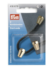 Prym 2  cord ends soft gold - Prym