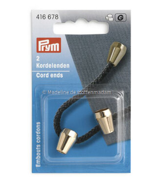 Prym 2  cord ends soft gold - Prym