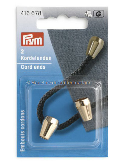 Prym 2  cord ends soft gold - Prym