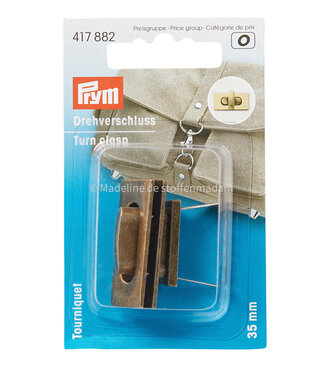 Prym Turn clasps  copper rectangle - Prym