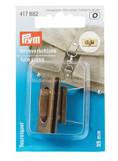 Prym Turn clasps  copper rectangle - Prym