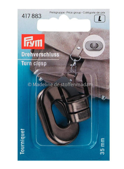 Prym Turn clasps black nickel - Prym