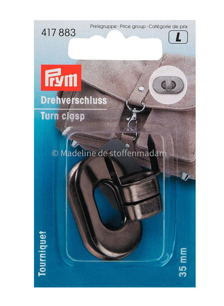 Prym Turn clasps black nickel - Prym