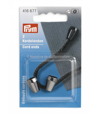Prym 2 cord ends  nickel black - Prym