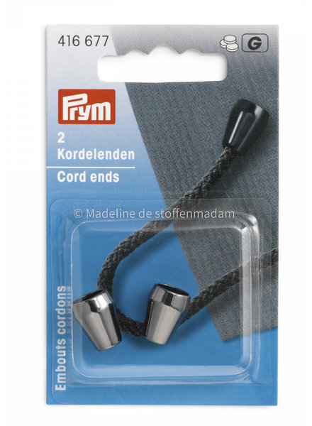 Prym 2 cord ends  nickel black - Prym