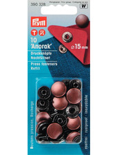 Prym navulverpakking anorak knopen 15mm  brons- 10 stuks - Prym