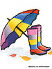 M. botjes en paraplu regenboog  - applicatie 001