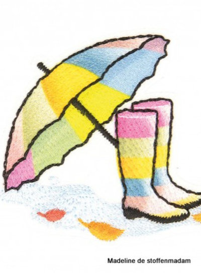 M. boots and umbrella rainbow  - application 002