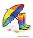 botjes en paraplu regenboog - applicatie 003