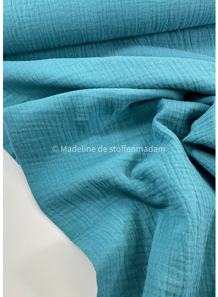 dusty blauw - tetra double gauze