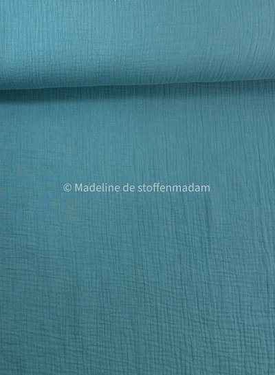 dusty blauw - tetra double gauze