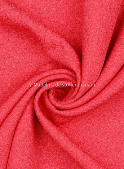 koraal - zomerse viscose crêpe met 3% elasthan