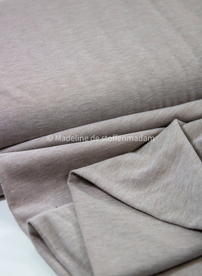 beige melange - polo pique tricot