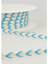 two tone  braided string blue - 6 mm - color 20