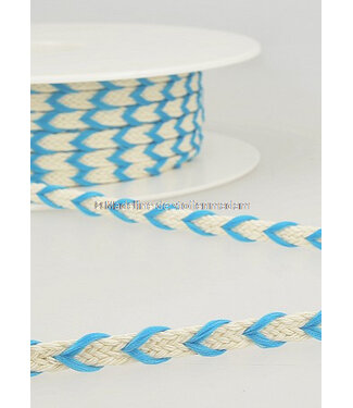 two tone  braided string blue - 6 mm - color 20