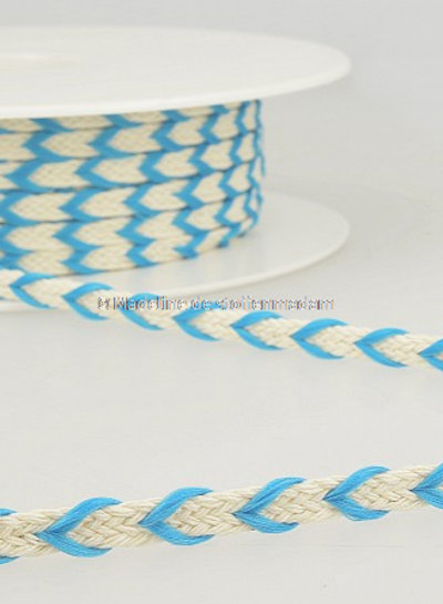M. two tone  braided string blue - 6 mm - color 20